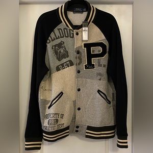 Polo Ralph Lauren Patchwork Bulldog Varsity Jacket L